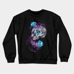 Jellyfish Skull with Monocle Crewneck Sweatshirt